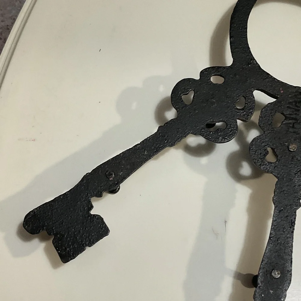 Vintage Black Key Wall Decor